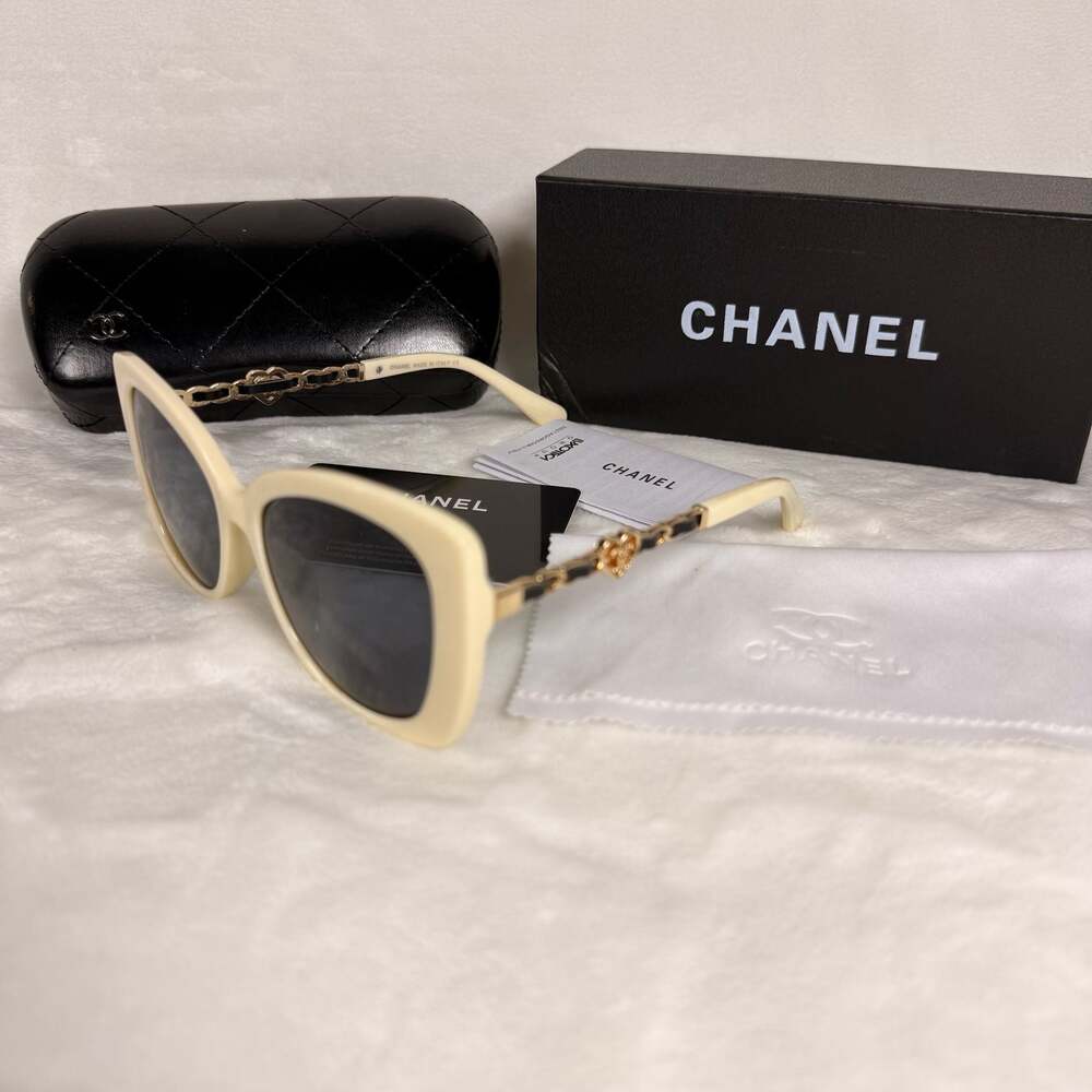 Chanel Heart Chain Cat Eye Sunglasses